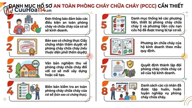Hồ sơ PCCC hộ kinh doanh gồm những gì — hướng dẫn chuẩn bị từ A đến Z năm 2026